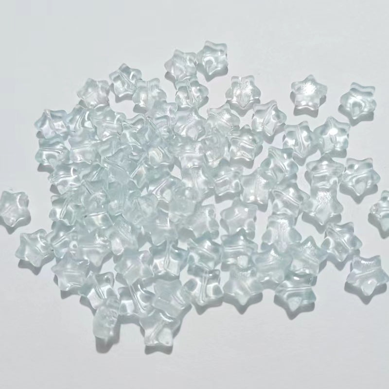Star Glass Beads, Five-pointed Star 10mm, 500pcs