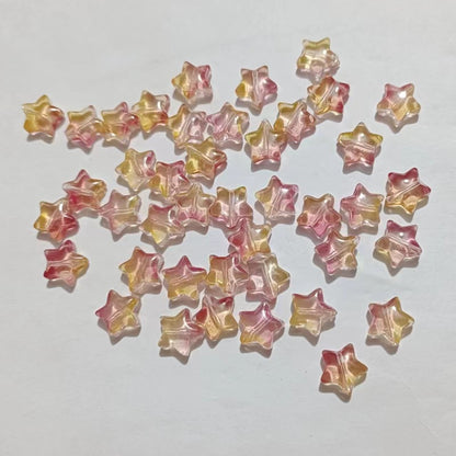 Star Glass Beads, Five-pointed Star 10mm, 500pcs