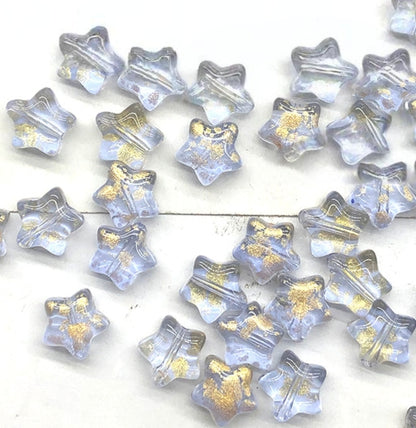 Star Glass Beads, Five-pointed Star 8mm, 500pcs