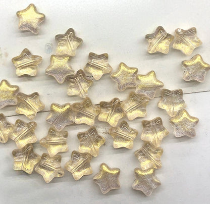 Star Glass Beads, Five-pointed Star 8mm, 500pcs