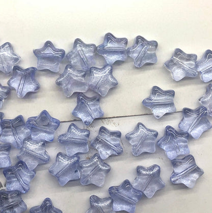 Star Glass Beads, Five-pointed Star 8mm, 500pcs