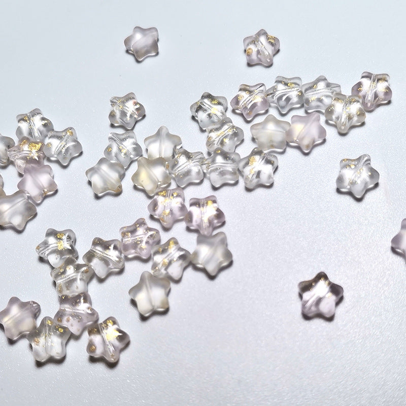 Star Glass Beads, Five-pointed Star 8mm, 500pcs