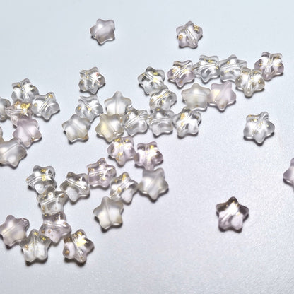 Star Glass Beads, Five-pointed Star 8mm, 500pcs