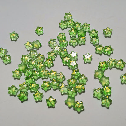 Star Glass Beads, Five-pointed Star 8mm, 500pcs