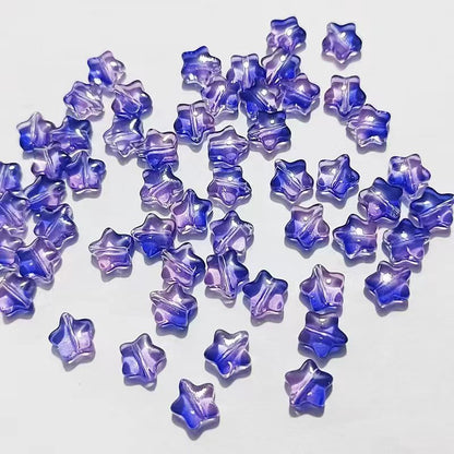 Star Glass Beads, Five-pointed Star 8mm, 500pcs