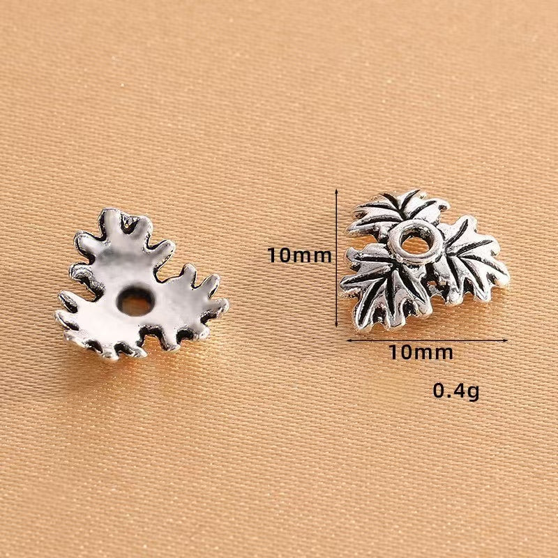 Antique Silver Bead Caps, Flower Caps