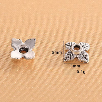 Antique Silver Bead Caps, Flower Caps
