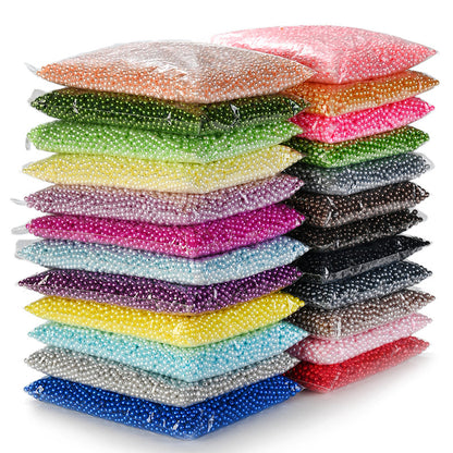 Acrylic Pearls, with holes, 4-12mm, 500 grams