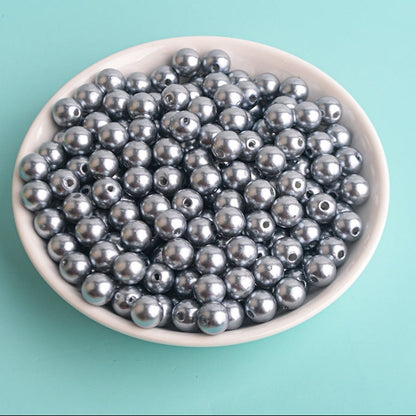 Acrylic Pearls, with holes, 4-12mm, 500 grams