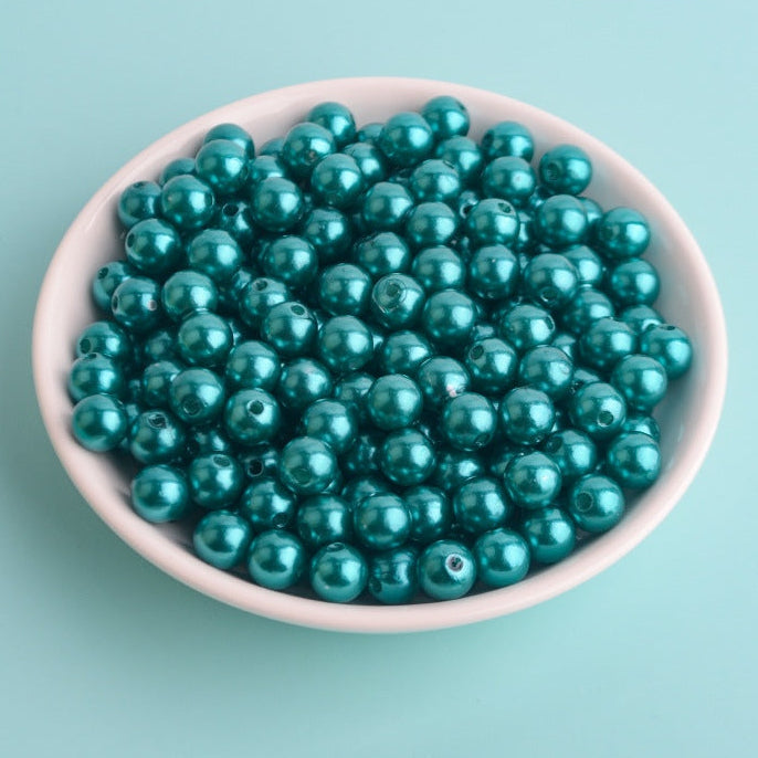 Acrylic Pearls, with holes, 4-12mm, 500 grams