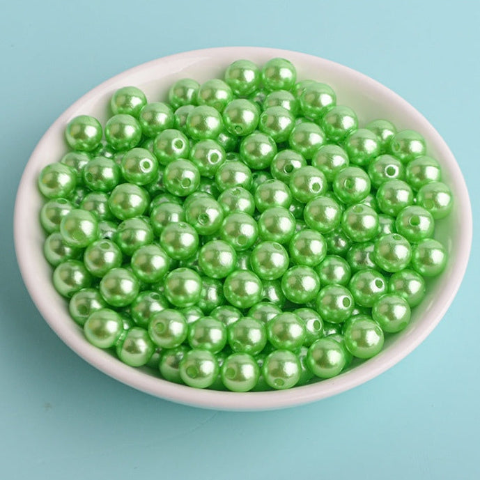 Acrylic Pearls, with holes, 4-12mm, 500 grams