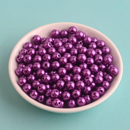Acrylic Pearls, with holes, 4-12mm, 500 grams