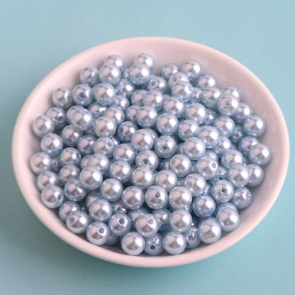 Acrylic Pearls, with holes, 4-12mm, 500 grams
