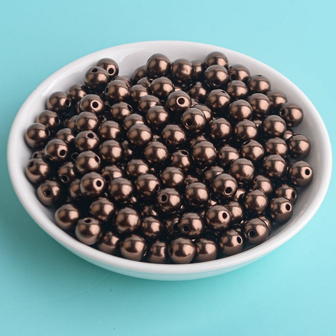 Acrylic Pearls, with holes, 4-12mm, 500 grams