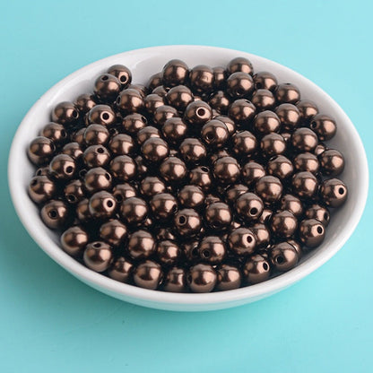 Acrylic Pearls, with holes, 4-12mm, 500 grams