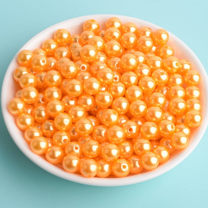 Acrylic Pearls, with holes, 4-12mm, 500 grams