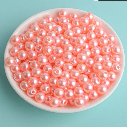 Acrylic Pearls, with holes, 4-12mm, 500 grams