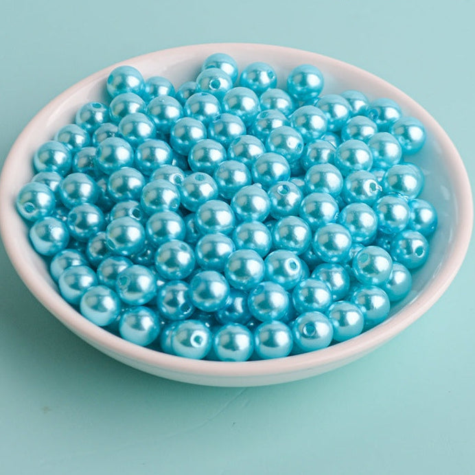 Acrylic Pearls, with holes, 4-12mm, 500 grams