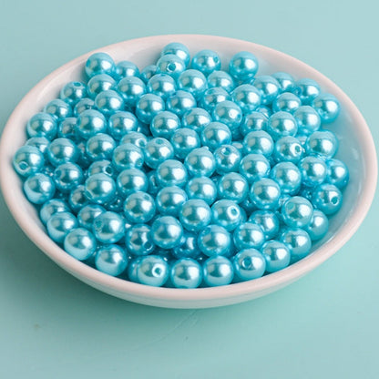 Acrylic Pearls, with holes, 4-12mm, 500 grams
