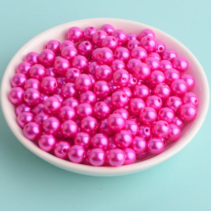 Acrylic Pearls, with holes, 4-12mm, 500 grams