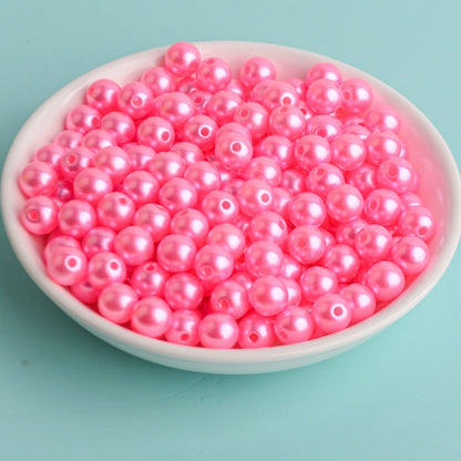 Acrylic Pearls, with holes, 4-12mm, 500 grams