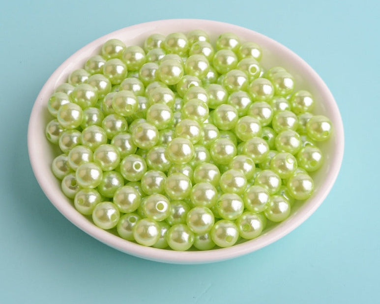 Acrylic Pearls, with holes, 4-12mm, 500 grams