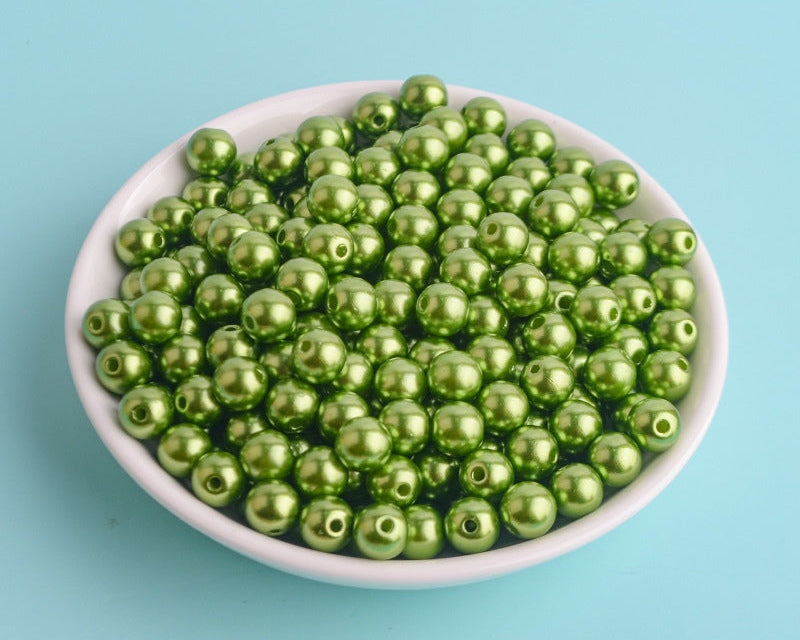 Acrylic Pearls, with holes, 4-12mm, 500 grams