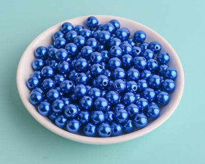 Acrylic Pearls, with holes, 4-12mm, 500 grams