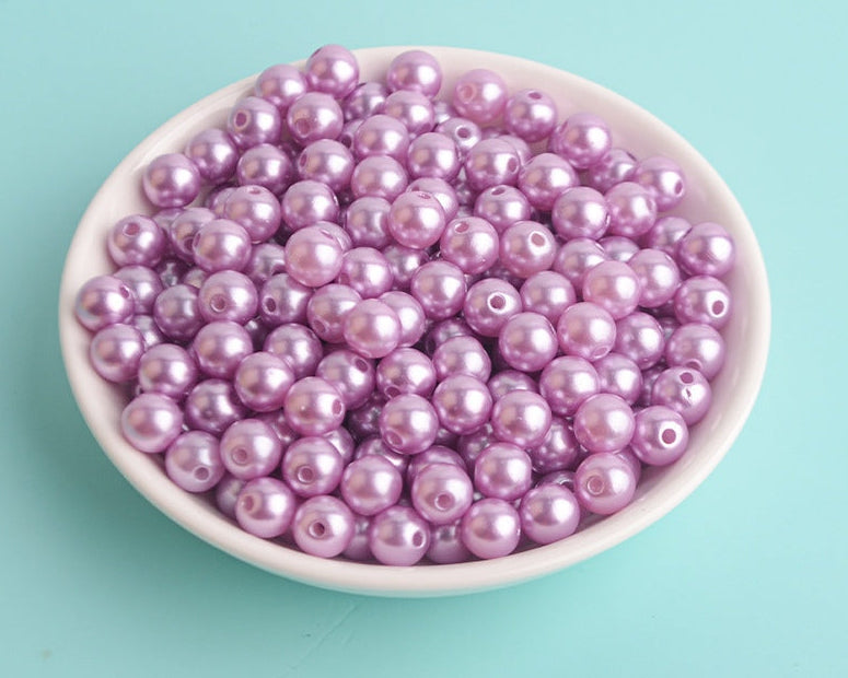 Acrylic Pearls, with holes, 4-12mm, 500 grams