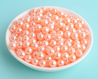 Acrylic Pearls, with holes, 4-12mm, 500 grams