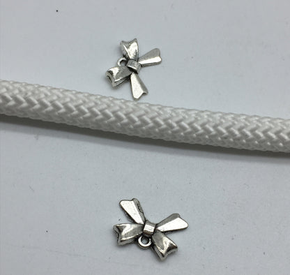 Antique Silver Bow Knot Charms Pendants, 50pcs