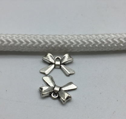 Antique Silver Bow Knot Charms Pendants, 50pcs