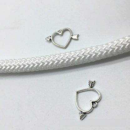 Antique Silver Cupid Heart Charms Pendant, 20pcs