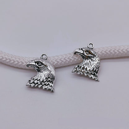 Antique Silver Eagle head Charms pendant, 30pcs