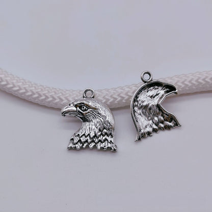Antique Silver Eagle head Charms pendant, 30pcs
