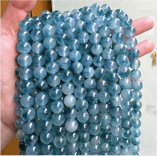 Blue Chalcedony Gemstone Beads 6mm-14mm