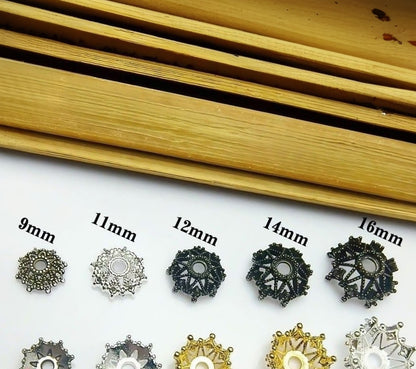 Alloy Bead Caps, Flower Caps, Filigree Caps,9-16mm