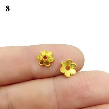 Gold Plated Filigree Flower Bead Caps