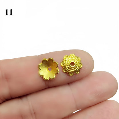 Gold Plated Filigree Flower Bead Caps