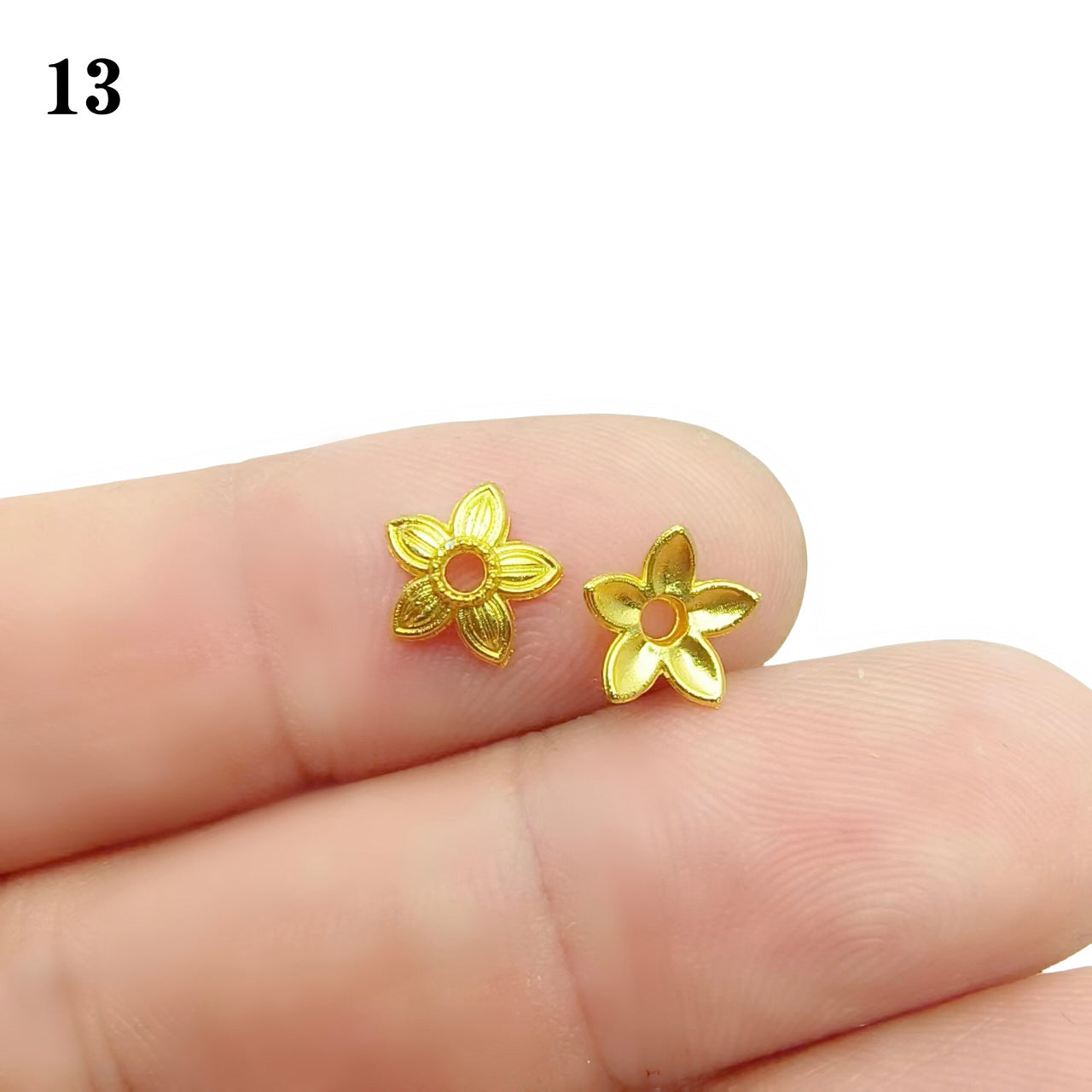 Gold Plated Filigree Flower Bead Caps