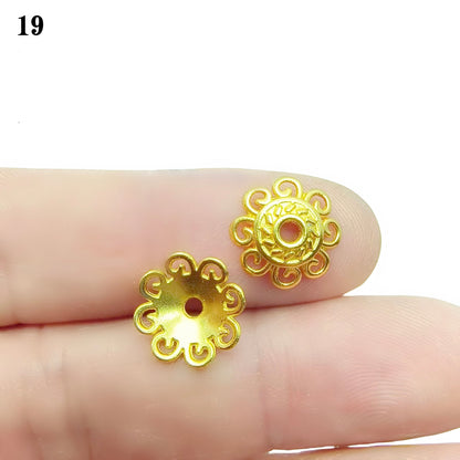 Gold Plated Filigree Flower Bead Caps