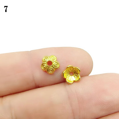 Gold Plated Filigree Flower Bead Caps