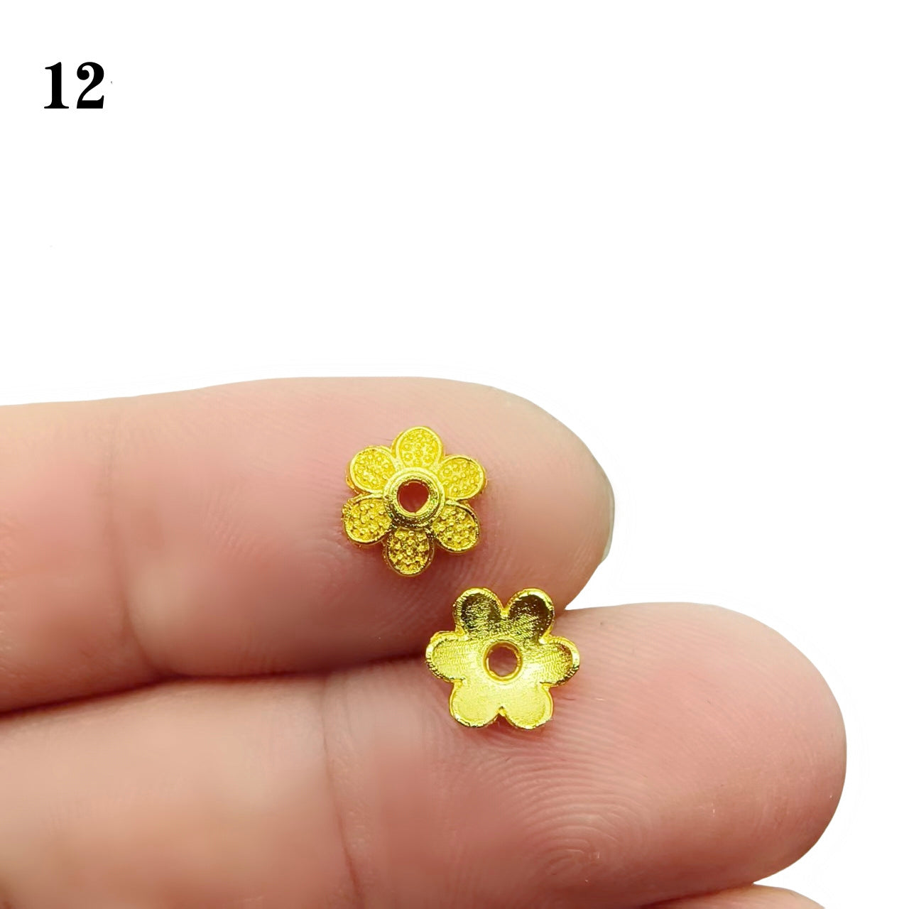 Gold Plated Filigree Flower Bead Caps