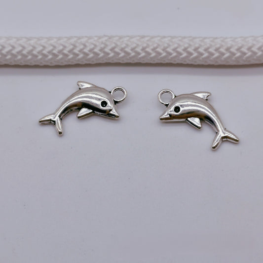 Antique Silver Dolphin Charms Pendant, 200pcs