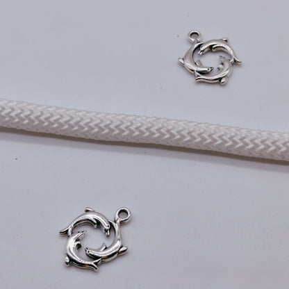 Antique Silver Three Dolphin Charms Pendant,30pcs