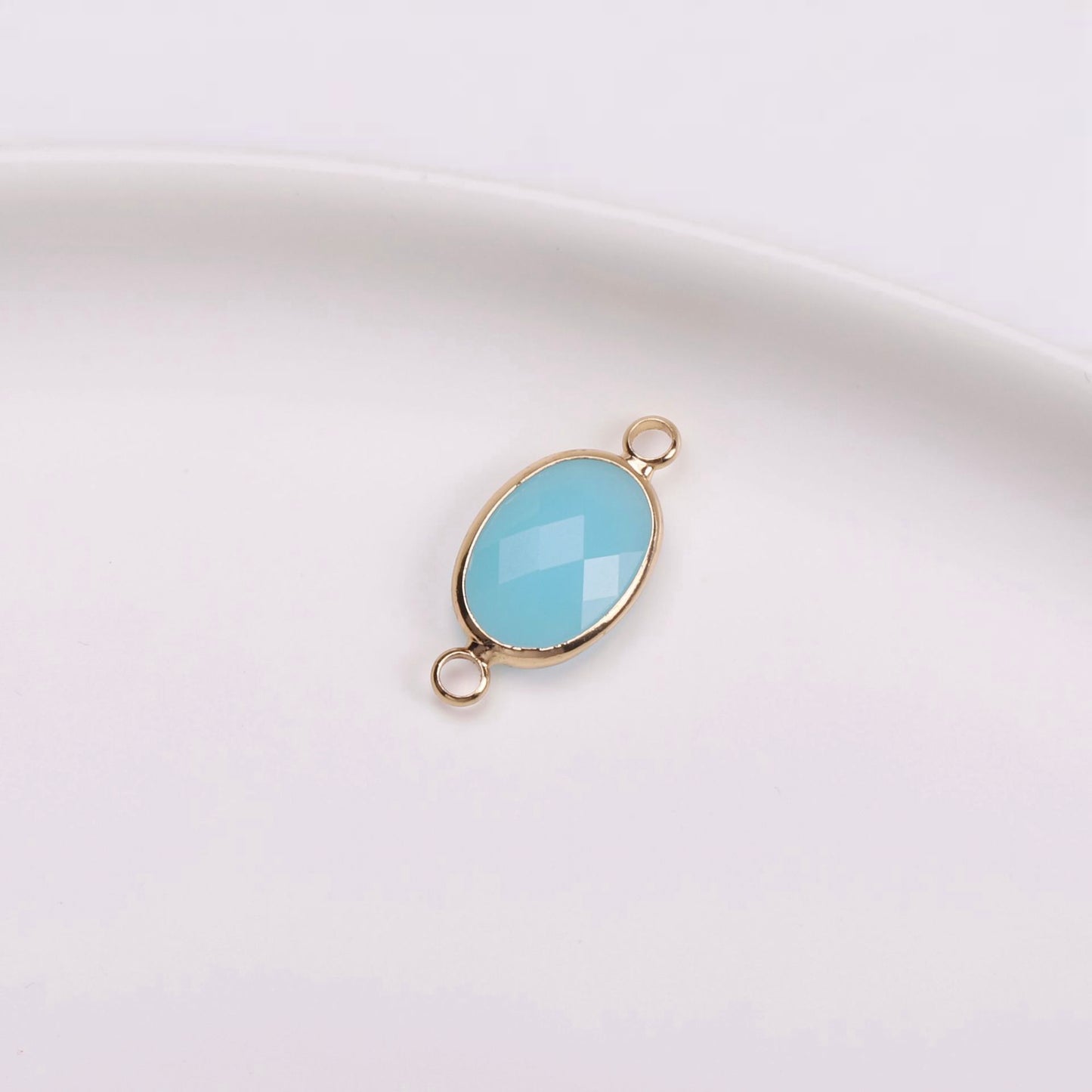 Birthstone charms, Ellipse Rhinestone Charms Pendants, 15-25mm, 100pcs