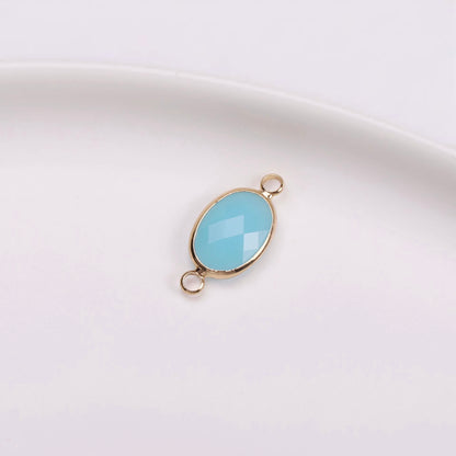 Birthstone charms, Ellipse Rhinestone Charms Pendants, 15-25mm, 100pcs