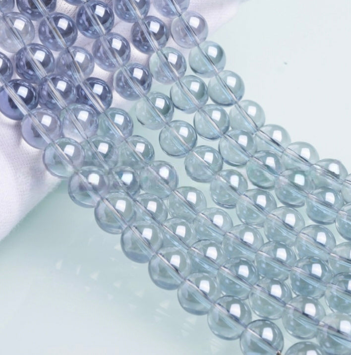 Iridescent Beads, Glass Beads , Round Glass Beads, 2-12mm, 20 strands