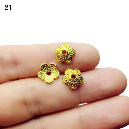 Gold Plated Filigree Flower Bead Caps
