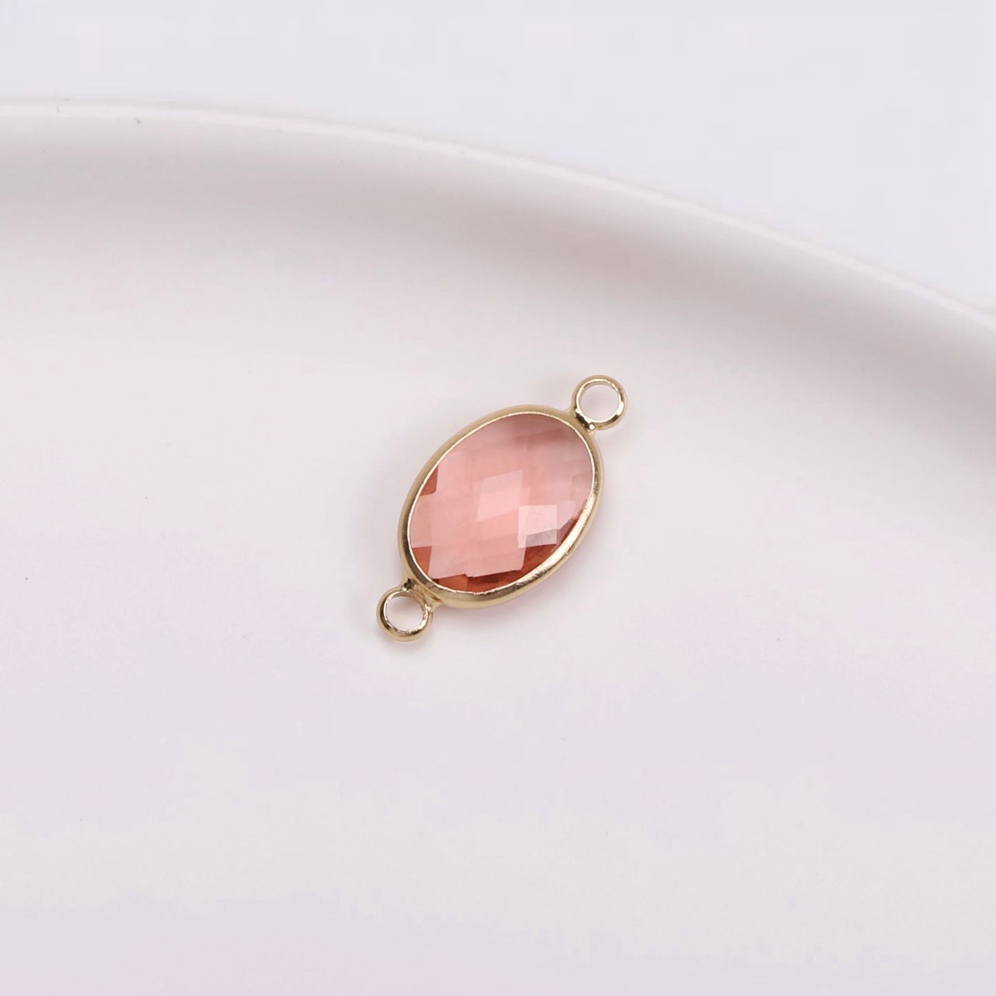 Birthstone charms, Ellipse Rhinestone Charms Pendants, 15-25mm, 100pcs